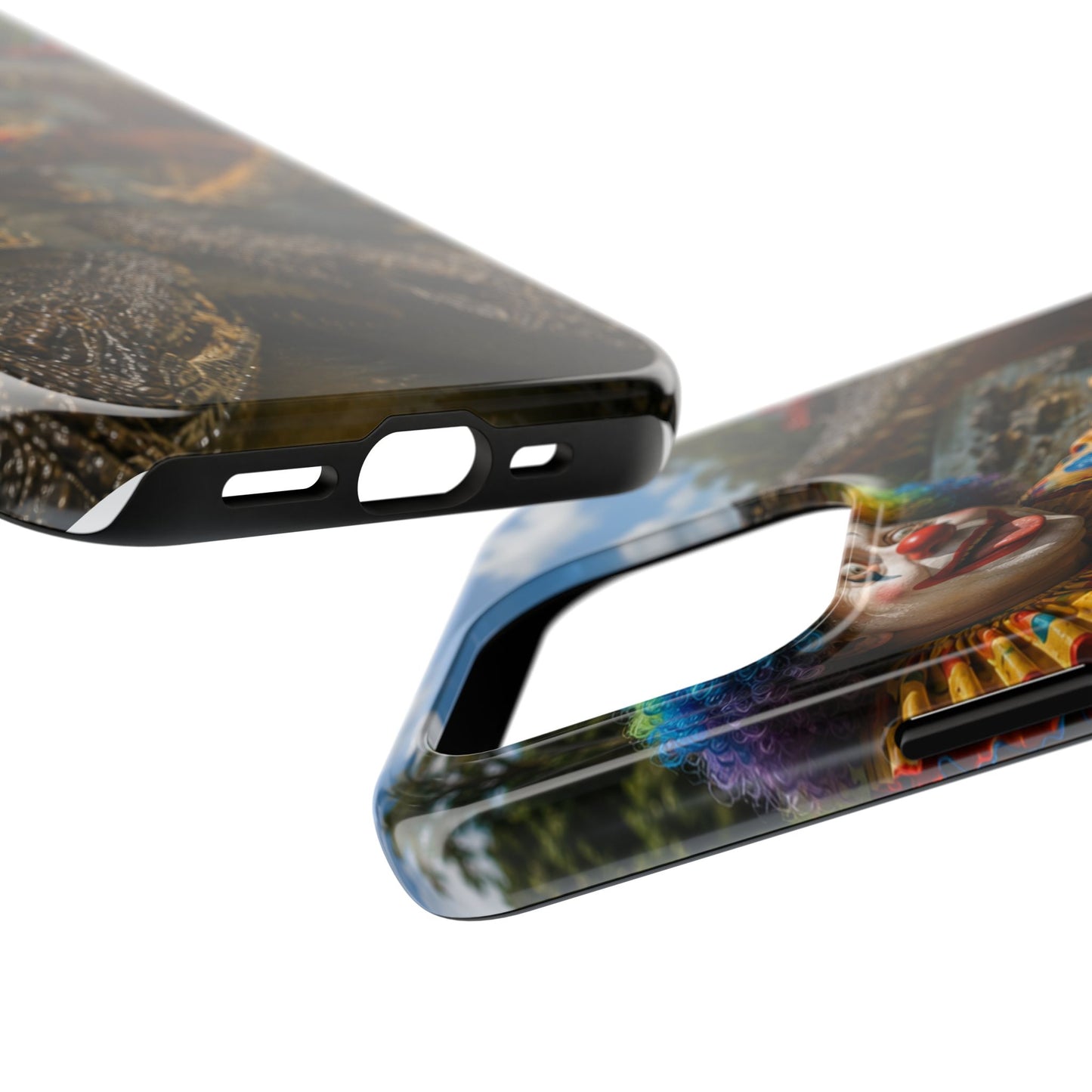 Creepy Clown Alligator Tough Phone Case — Horror Phone Cover for Scary Fans