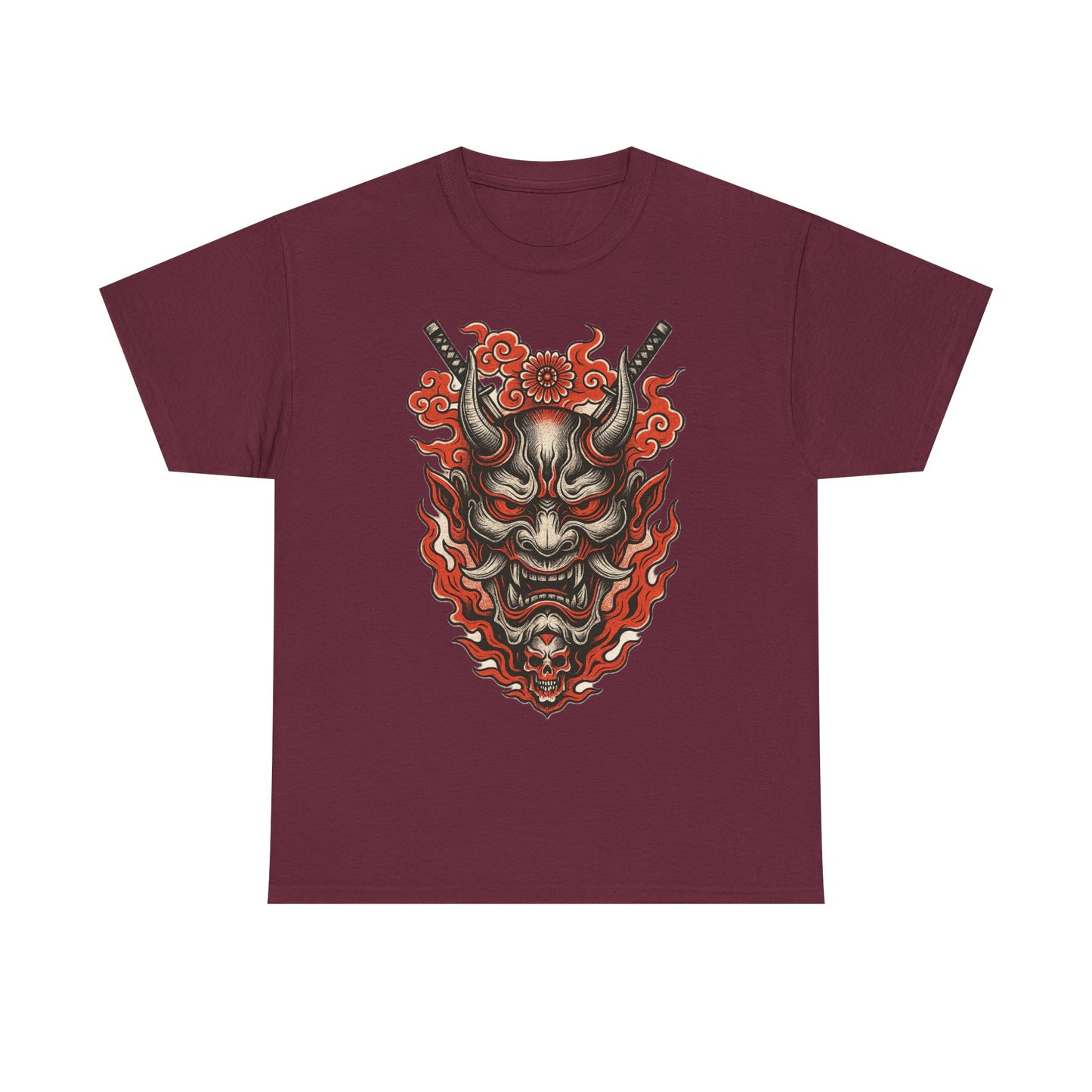 Hannya Demon Mask T-Shirt — Japanese Oni Noh Mask Art Tee