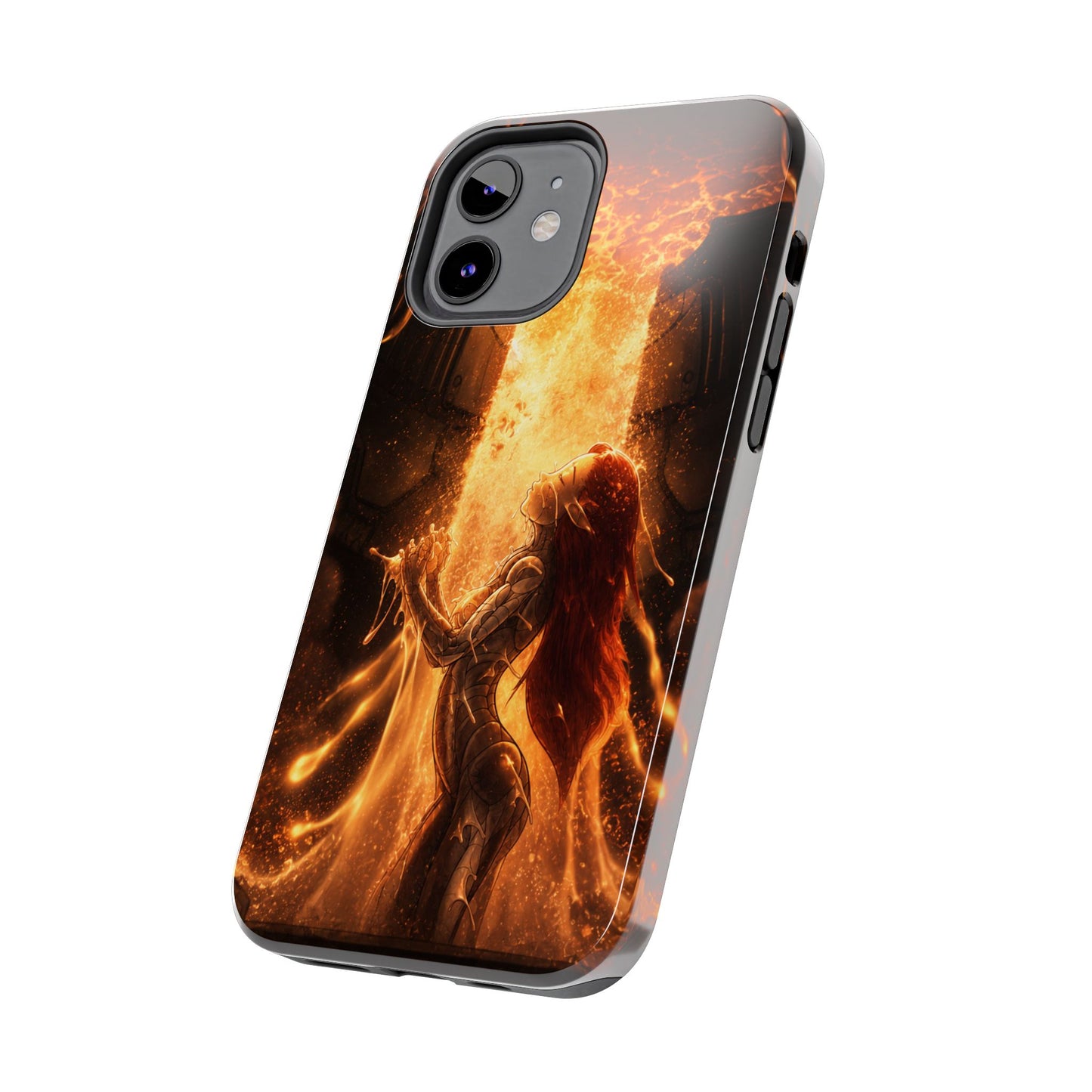Fiery Phoenix Phone Case — Tough Protective iPhone Cover with Flame Warrior Art