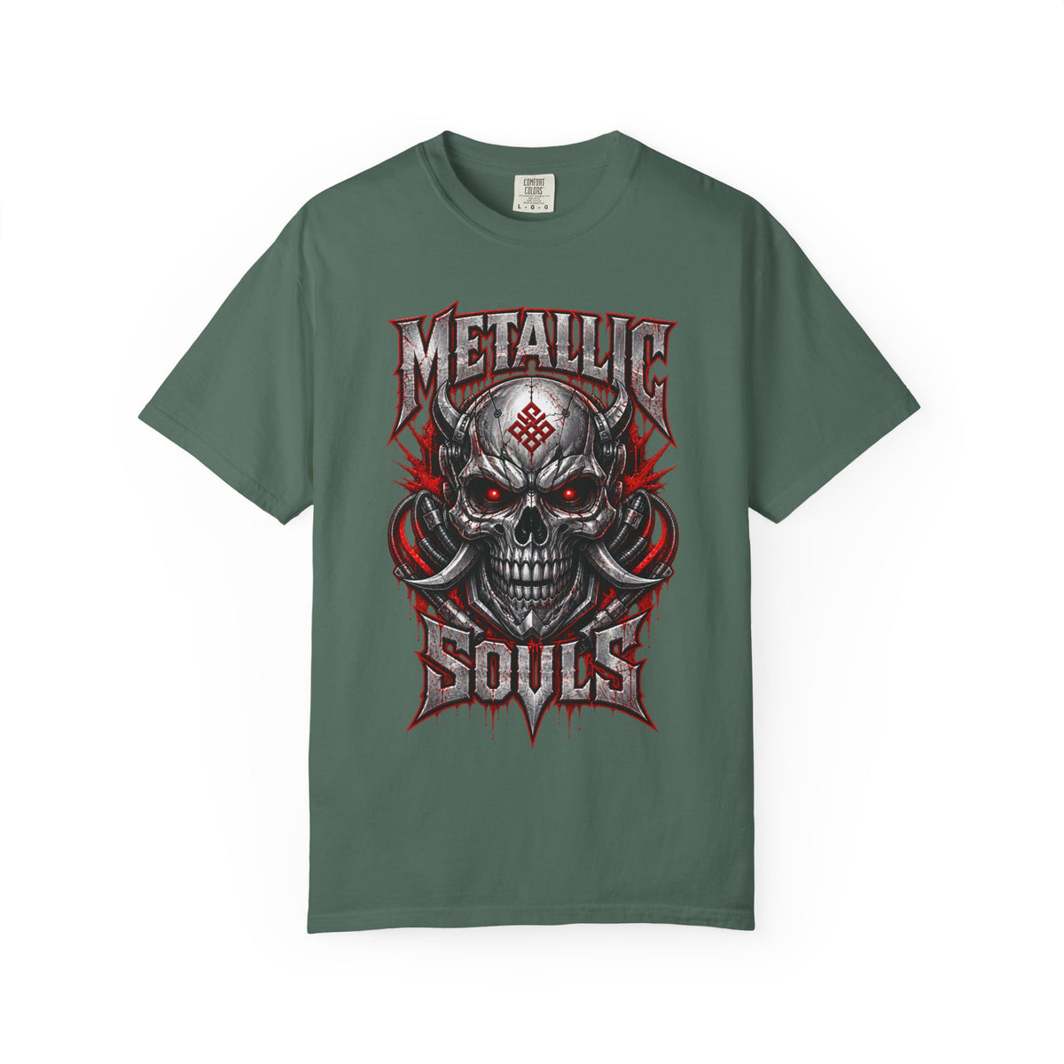 Metallic Souls Skull T-Shirt — Gothic Heavy Metal Band Tee
