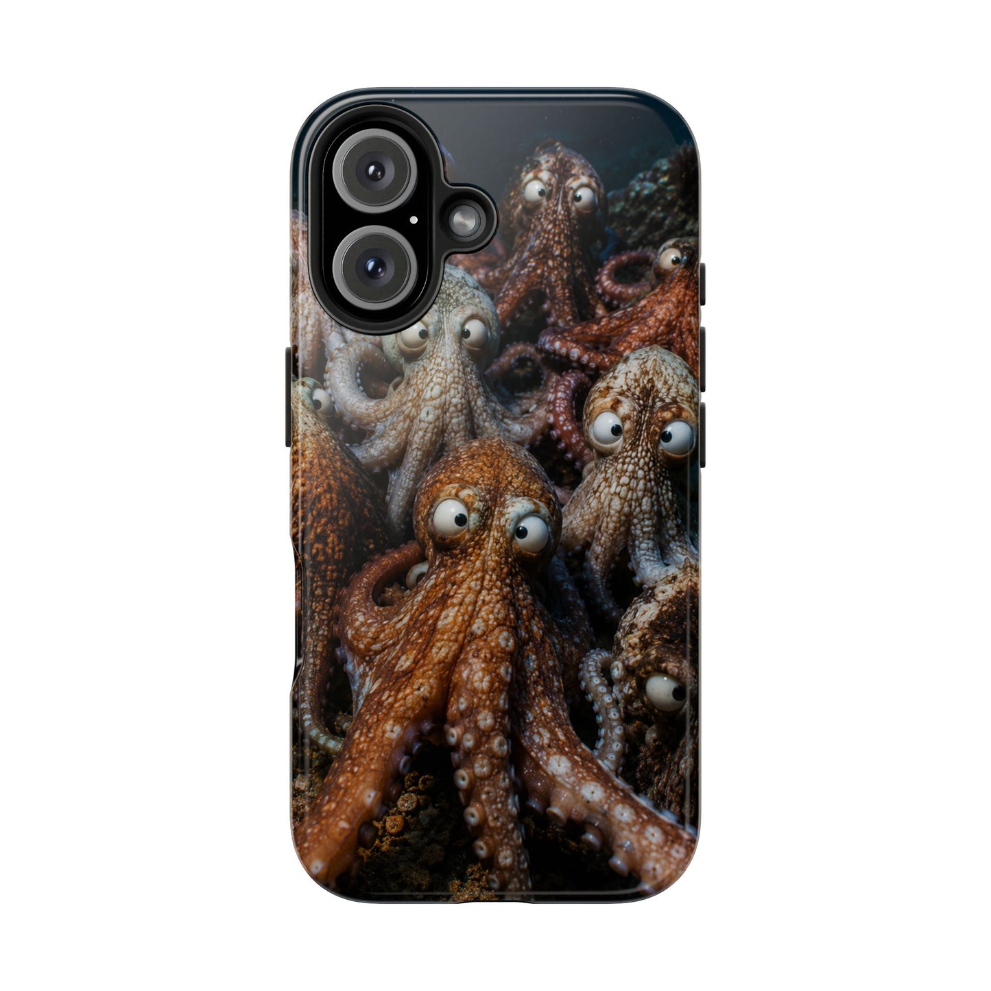 Octopus Cluster Tough Phone Case — Cute Underwater Sea Creature Protection