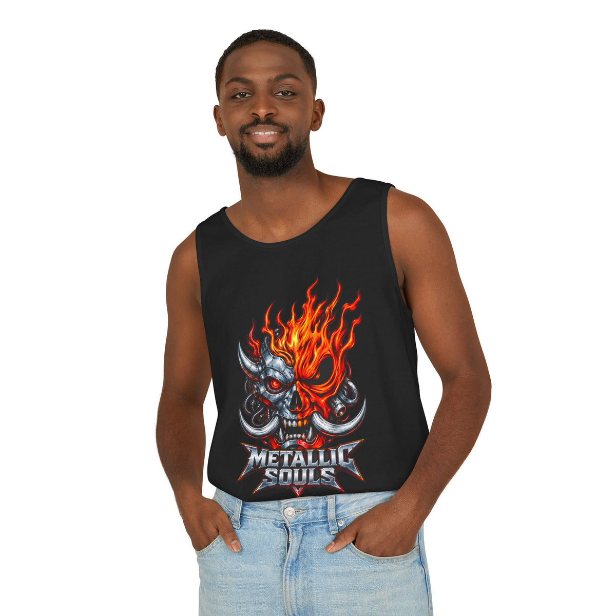 Flaming Skull "Metallic Souls" Tank Top