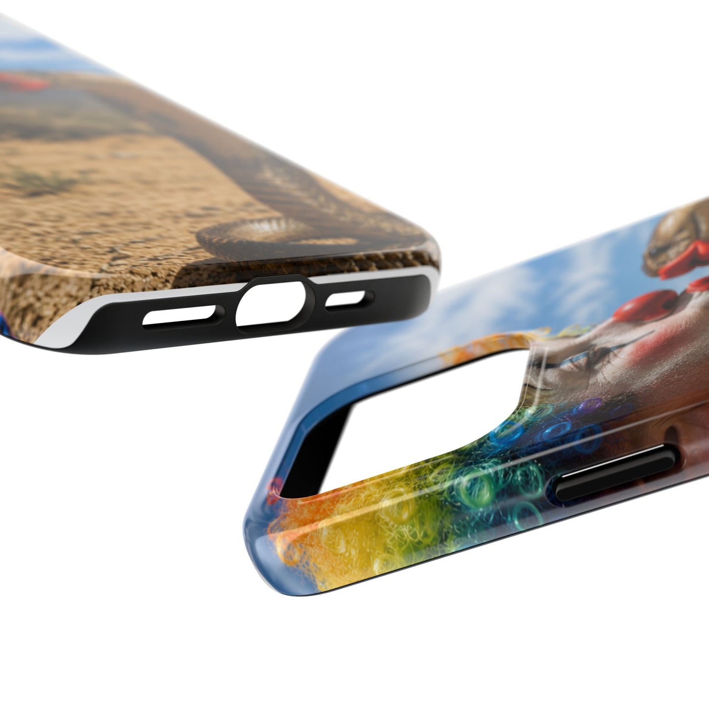 Clown & Cobra Tough Phone Case — Funny Kiss Design, Shockproof Protective Cover