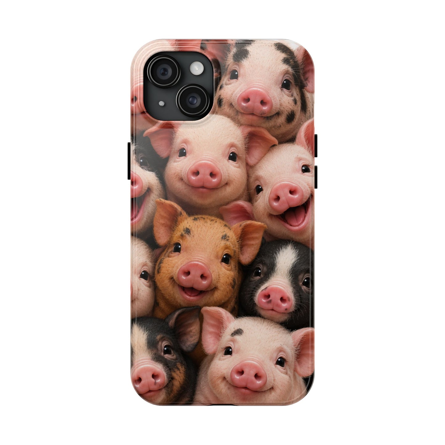 Pig Faces Tough Phone Case — Cute Farm Animal iPhone Protective Cover