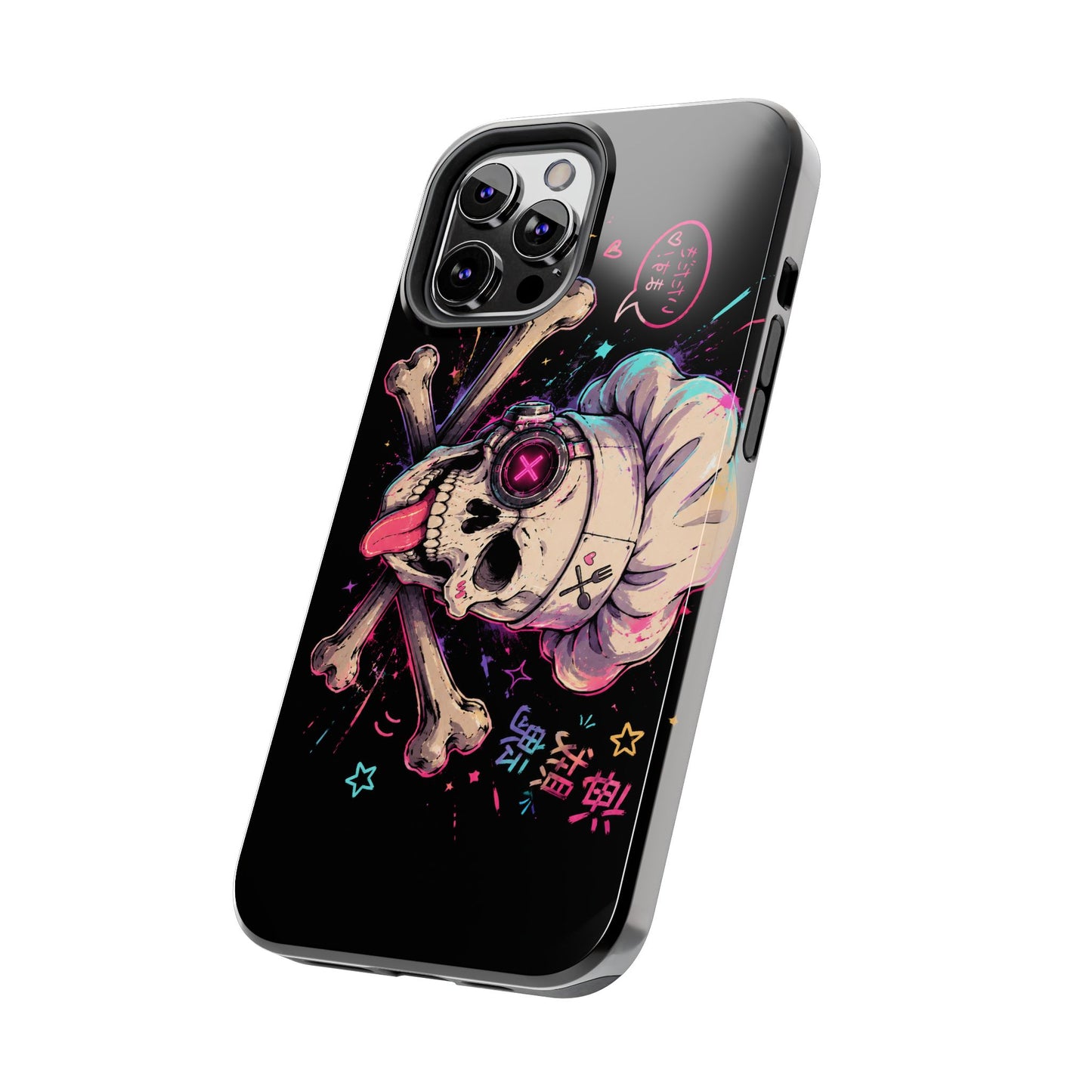 Skull & Crossbones Tough Phone Case — Neon Kawaii Punk Protection