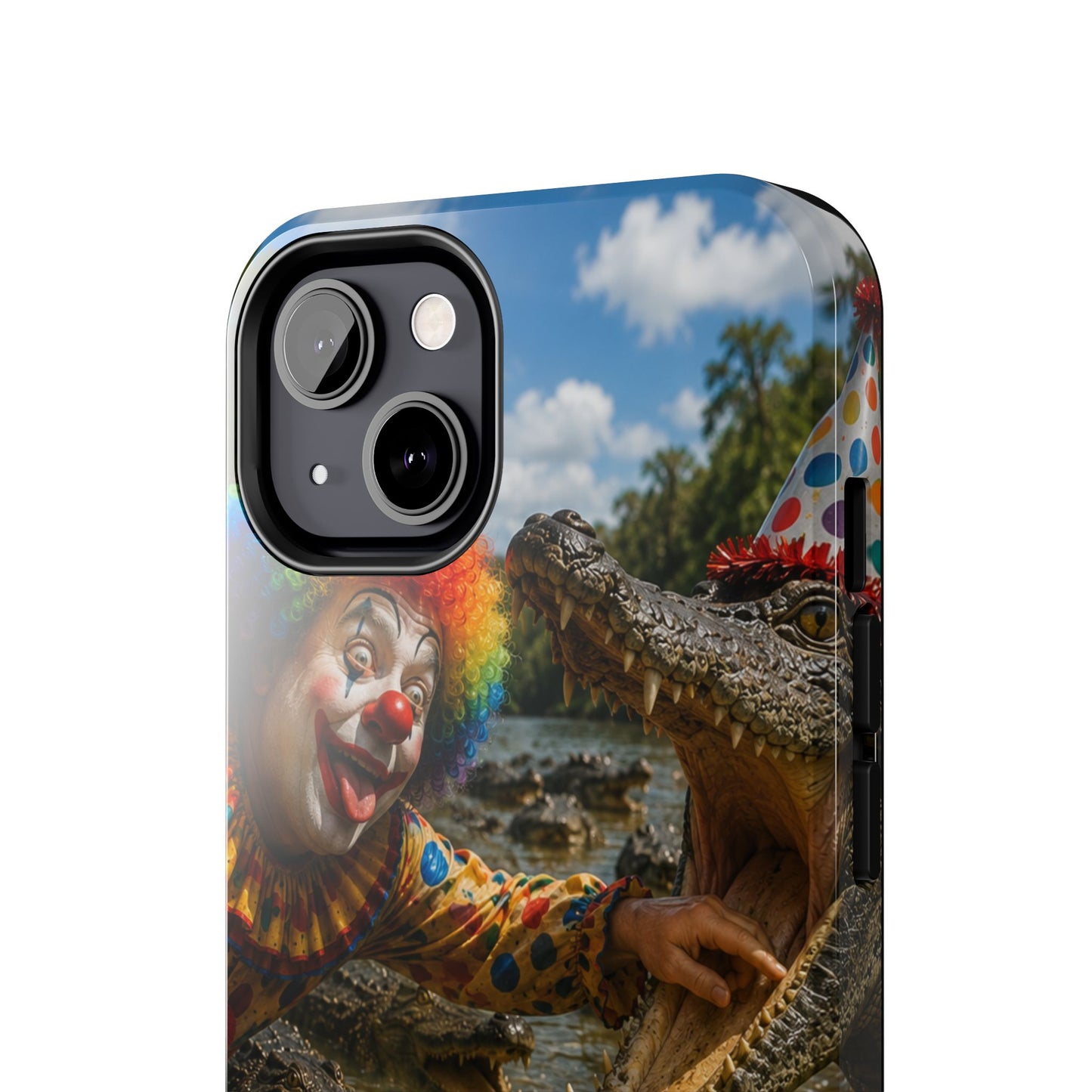 Creepy Clown Alligator Tough Phone Case — Horror Phone Cover for Scary Fans
