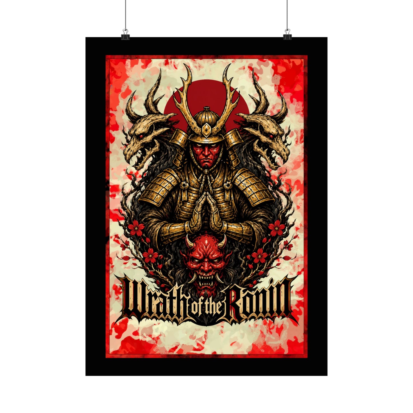 Samurai Wrath Poster — 'Wrath of the Ronin' Matte Vertical Art Print