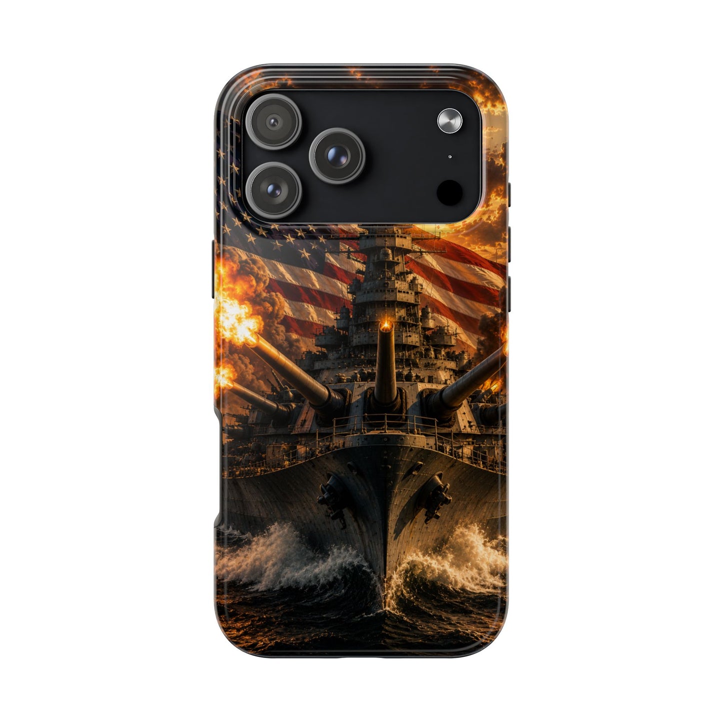 Battleship Flag Phone Case – Tough Patriotic Military iPhone Cover