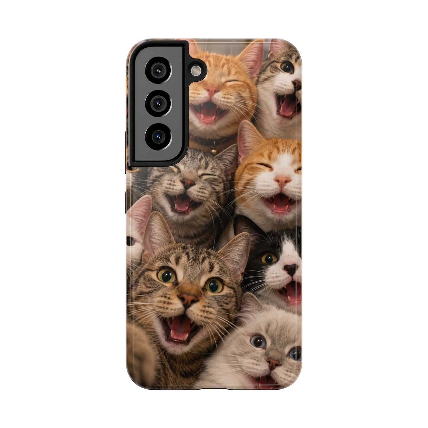 Tough Smiling Cats Collage Phone Case – Cute Cat Faces for iPhone
