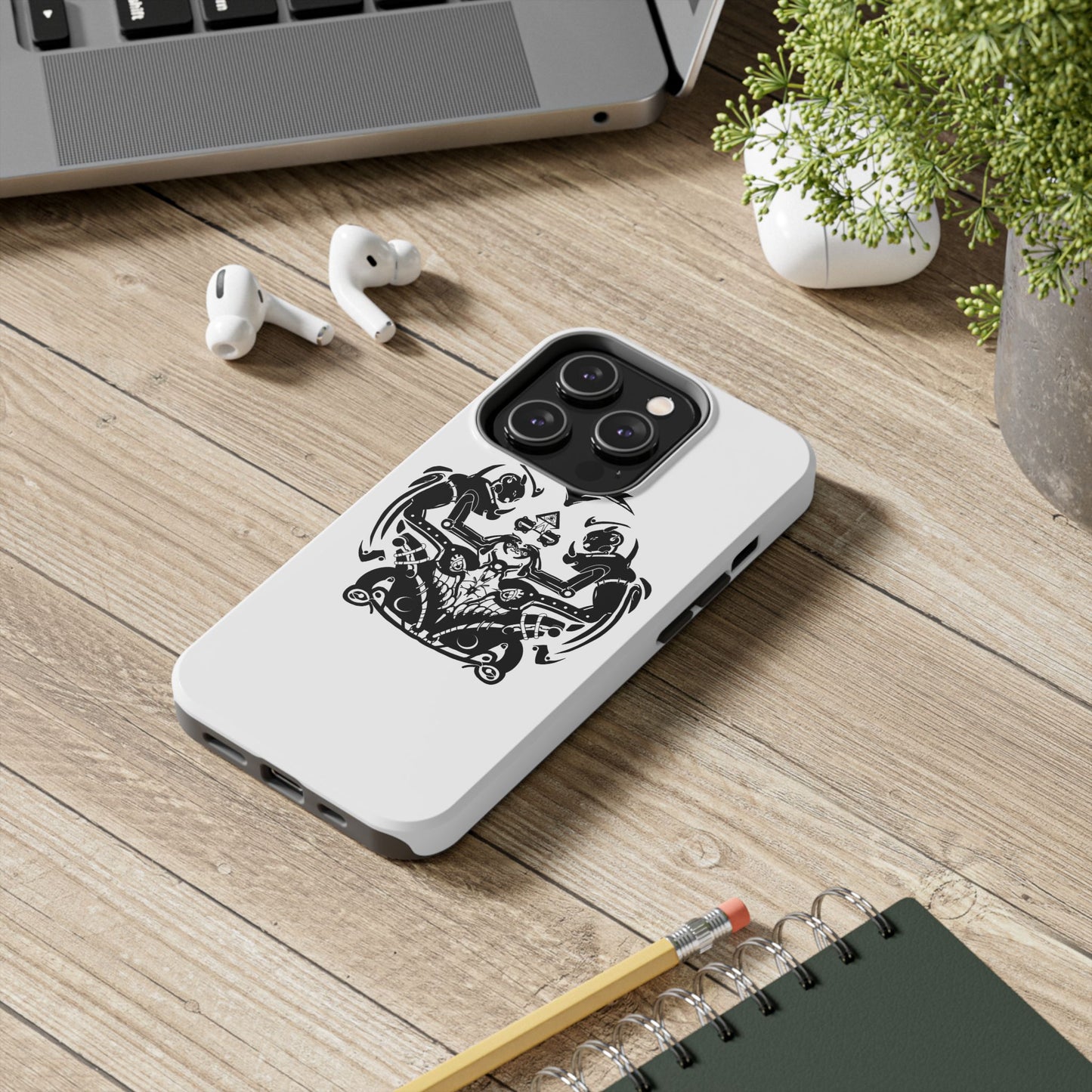 Viking Knotwork Tough Phone Case — Norse Warrior Tribal Design