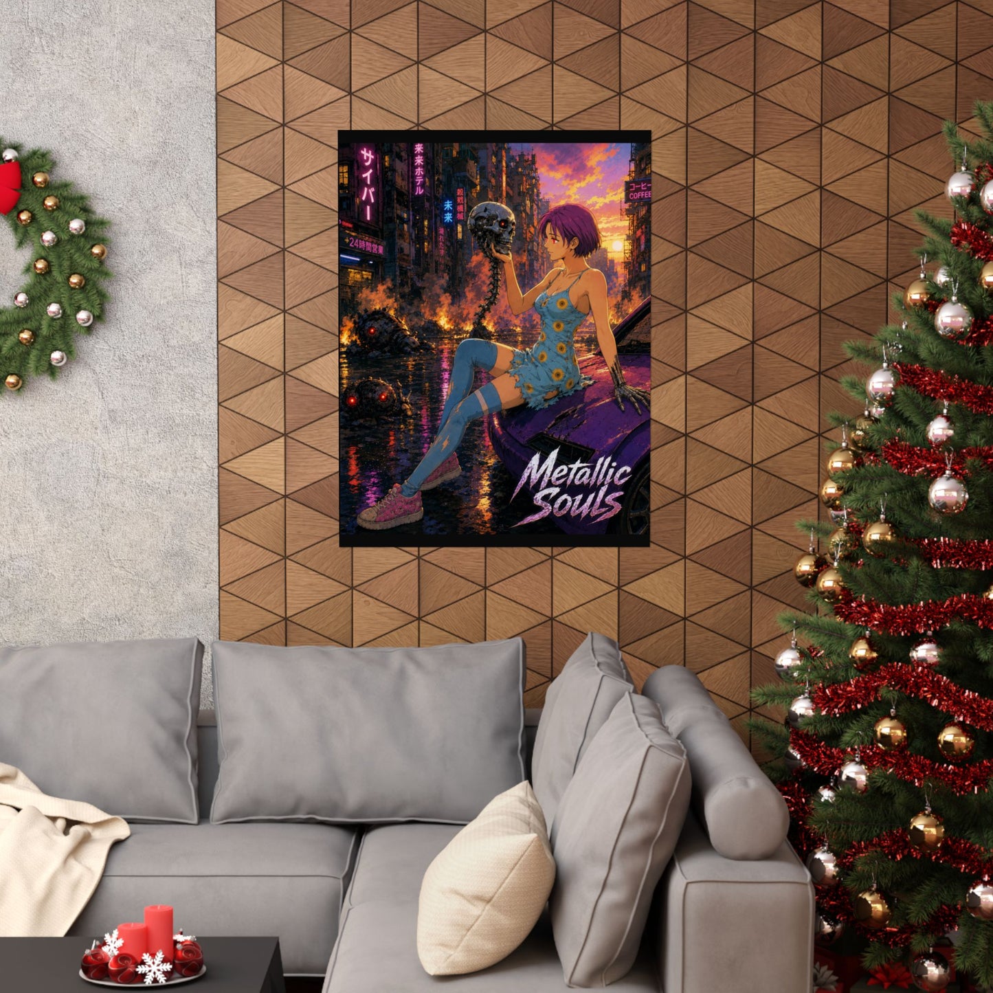 Metallic Souls Anime Poster — "Metallic Souls" Matte Vertical Art Print