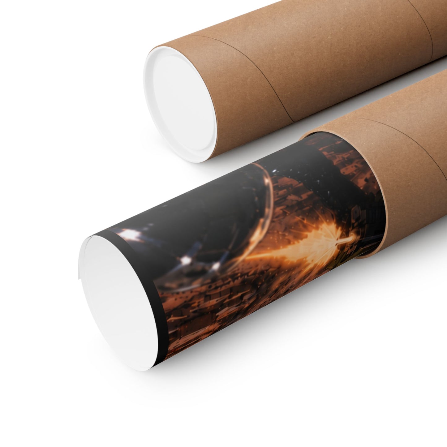 Metallic Souls Poster — Anime Sci‑Fi Action Matte Vertical Print