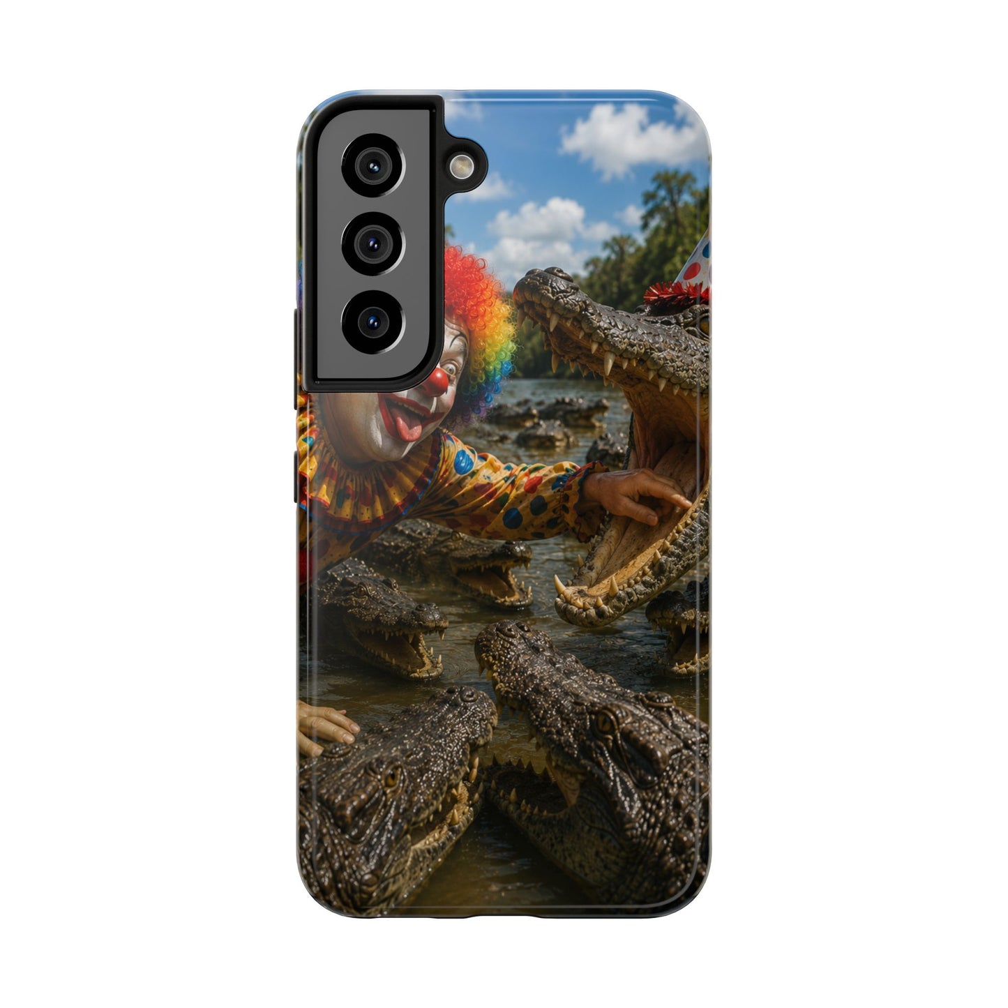 Creepy Clown Alligator Tough Phone Case — Horror Phone Cover for Scary Fans