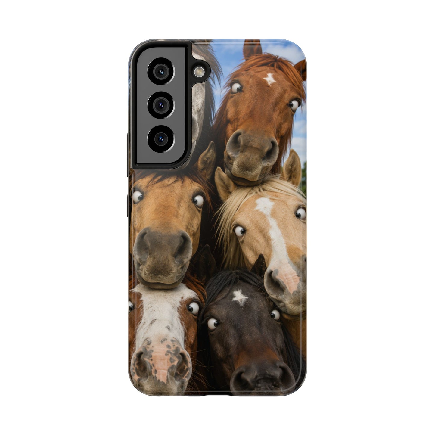 Horse Herd Phone Case — Funny Goofy Horses Tough Protective Cover