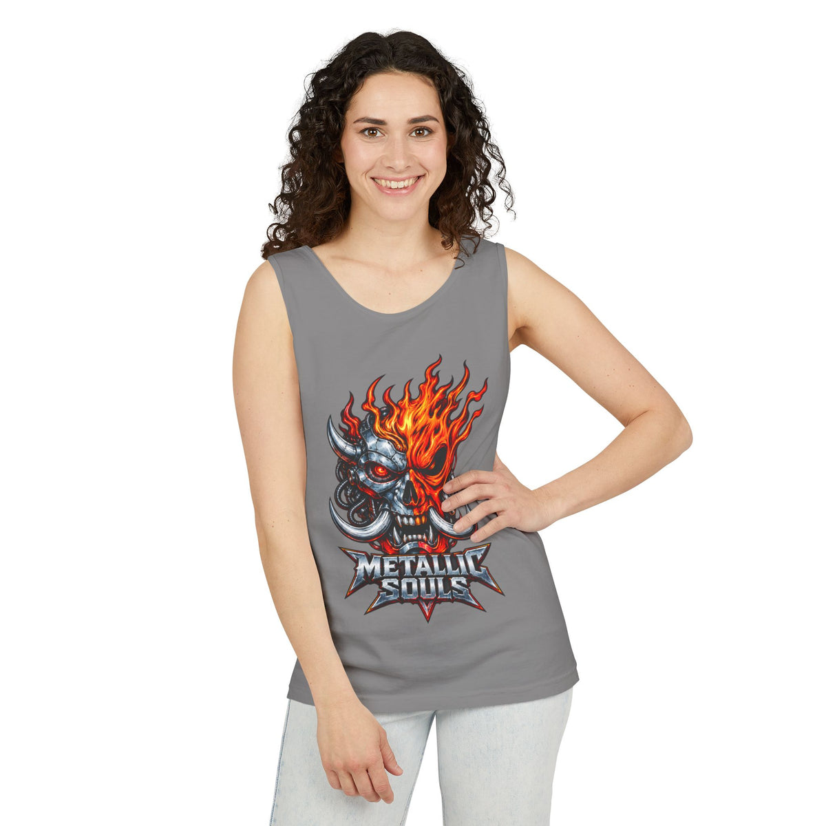Flaming Skull "Metallic Souls" Tank Top