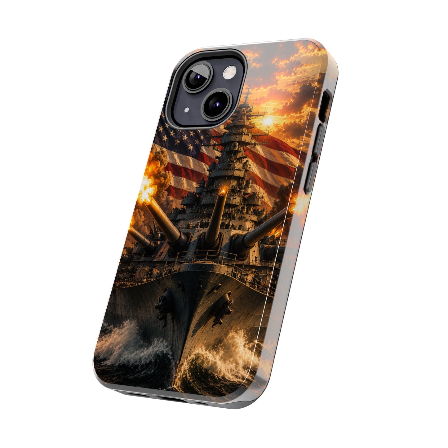 Battleship Flag Phone Case – Tough Patriotic Military iPhone Cover