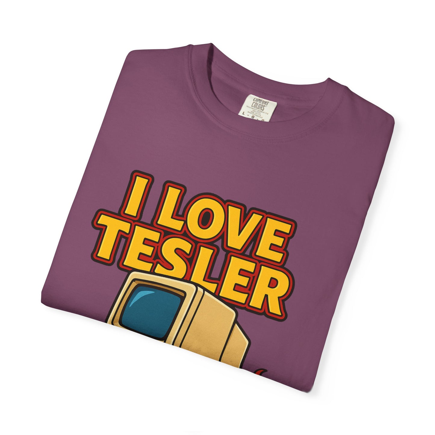 I Love Tesler Vintage Computer Tee — Retro Tech Graphic T-Shirt