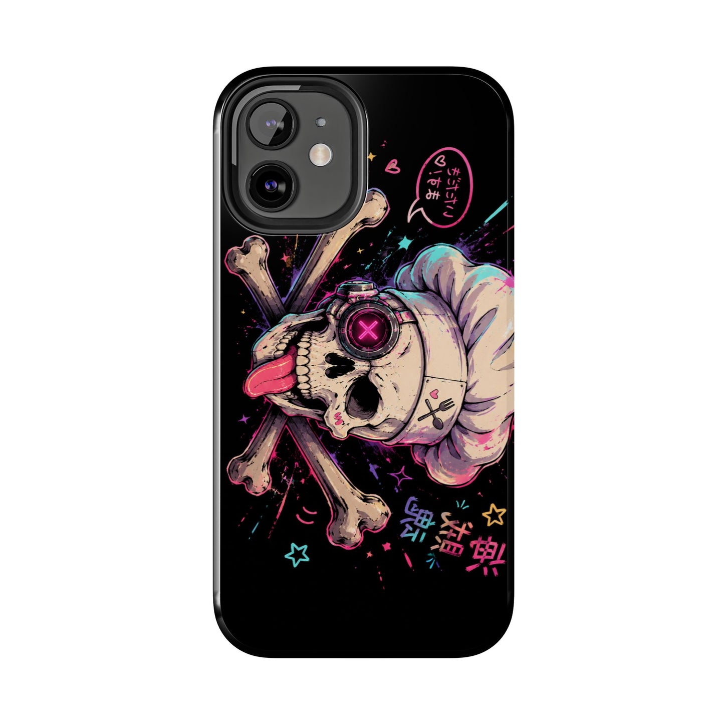 Skull & Crossbones Tough Phone Case — Neon Kawaii Punk Protection