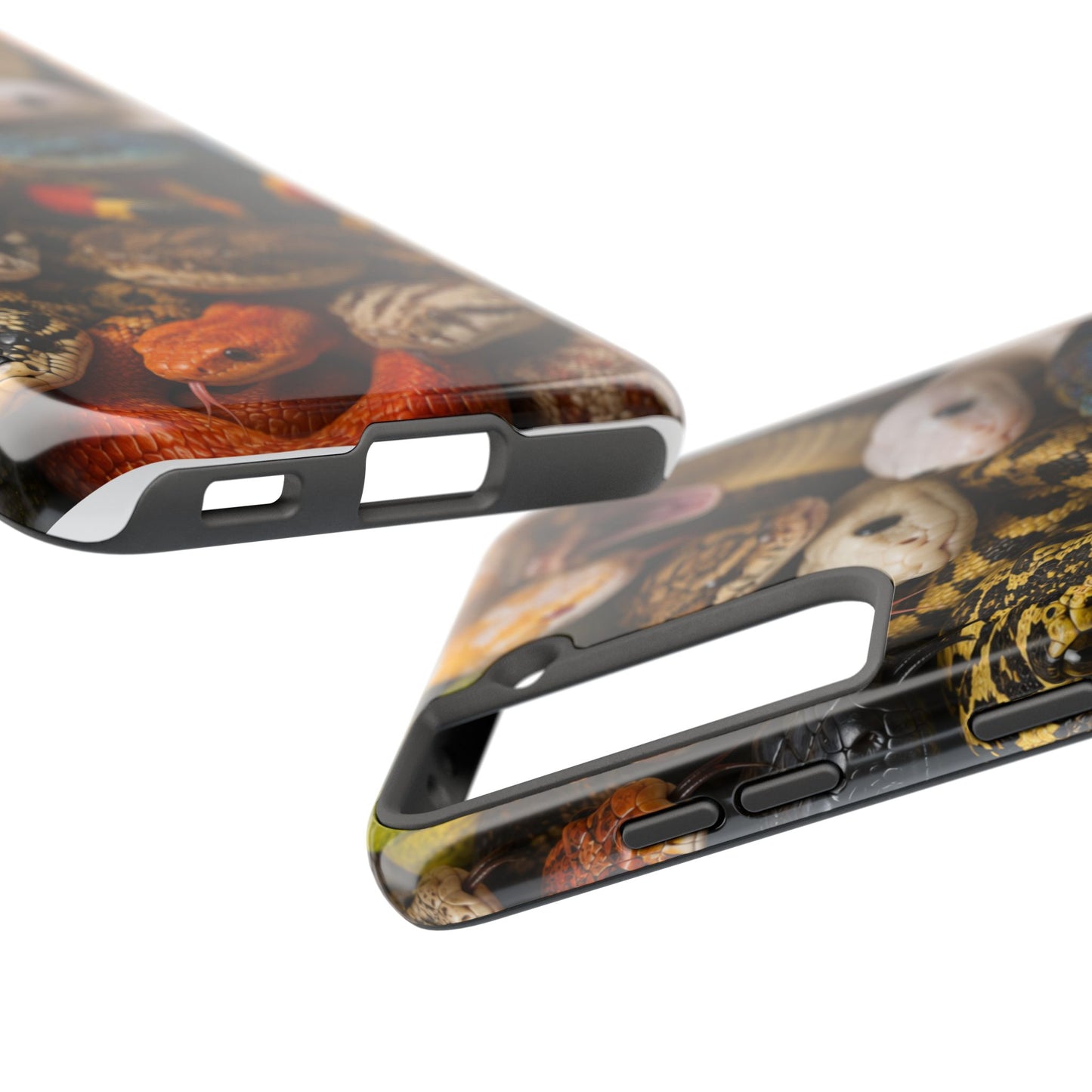 Snake Pattern Tough Phone Case — Colorful Snakes Protective Phone Cover