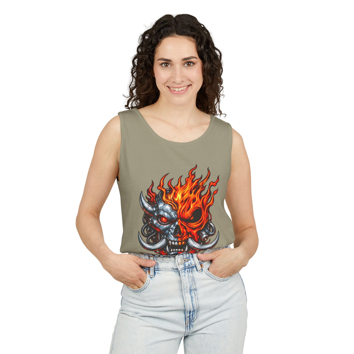 Flaming Skull "Metallic Souls" Tank Top
