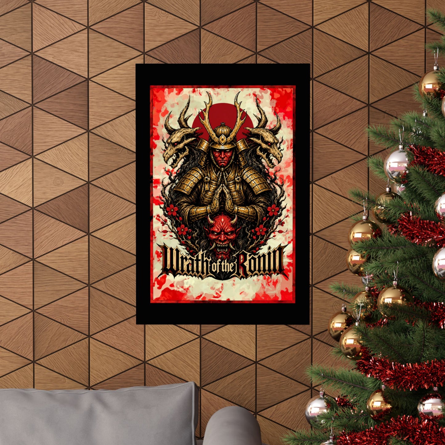 Samurai Wrath Poster — 'Wrath of the Ronin' Matte Vertical Art Print