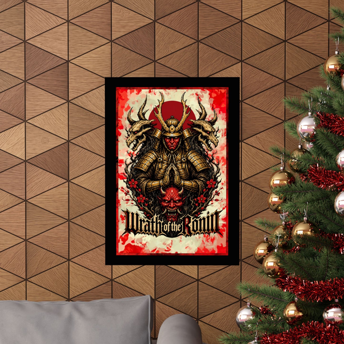 Samurai Wrath Poster — 'Wrath of the Ronin' Matte Vertical Art Print