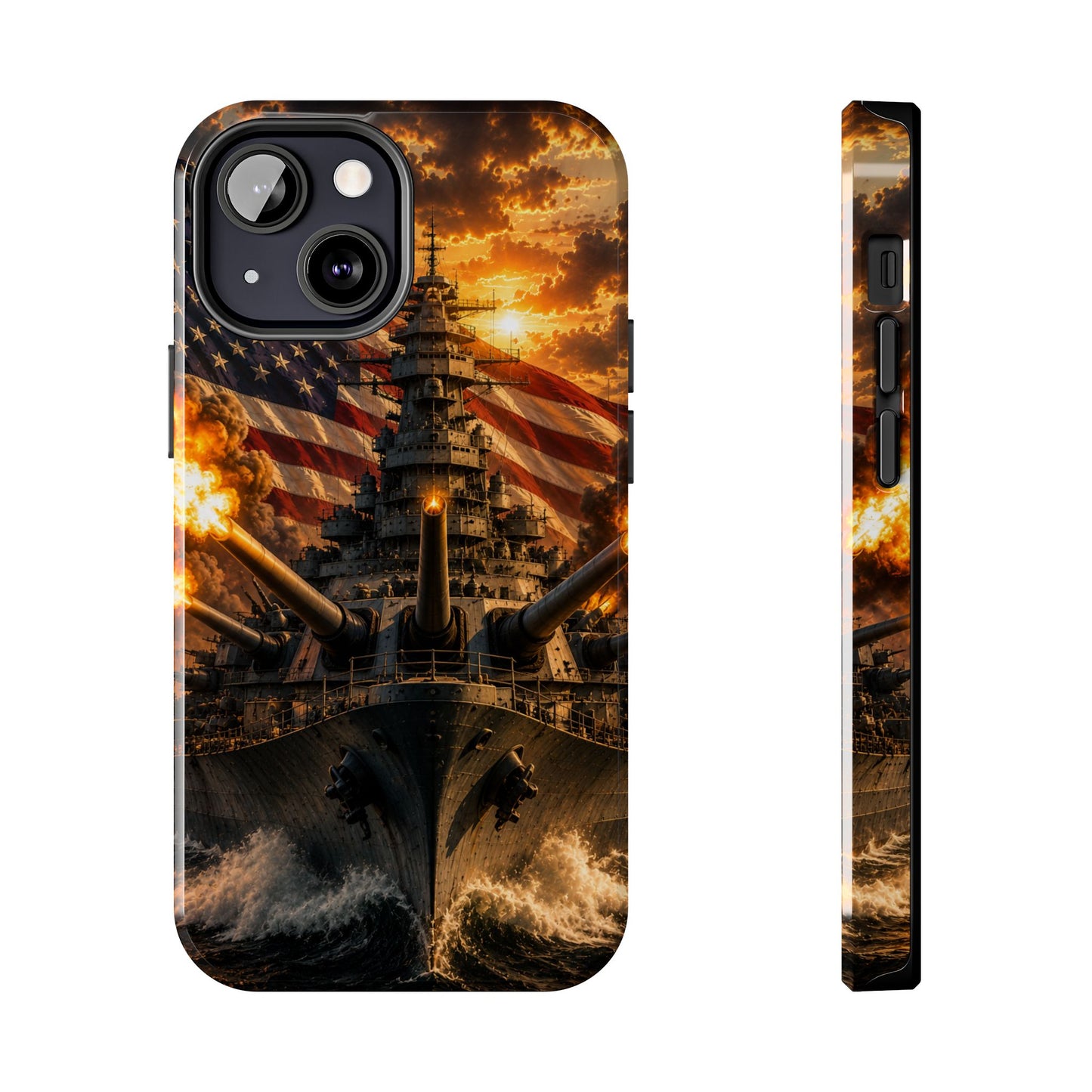 Battleship Flag Phone Case – Tough Patriotic Military iPhone Cover