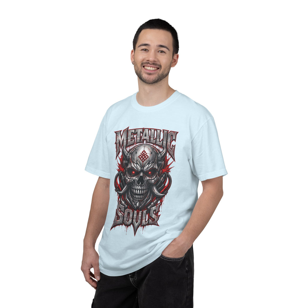 Metallic Souls Skull T-Shirt — Gothic Heavy Metal Band Tee