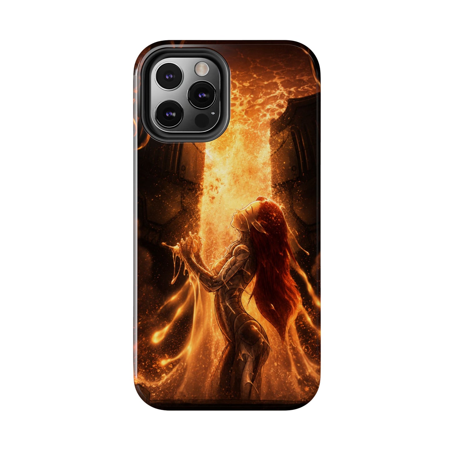 Fiery Phoenix Phone Case — Tough Protective iPhone Cover with Flame Warrior Art