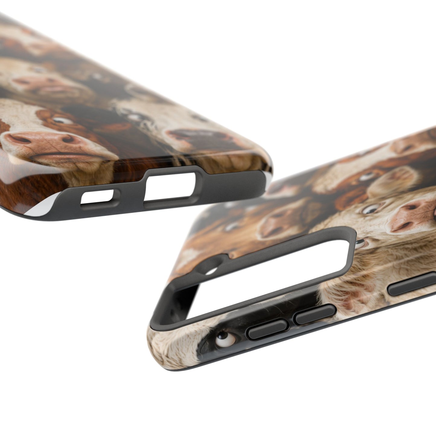 Cow Collage Tough Phone Case — Funny Farm Animal Protective Phone Cover