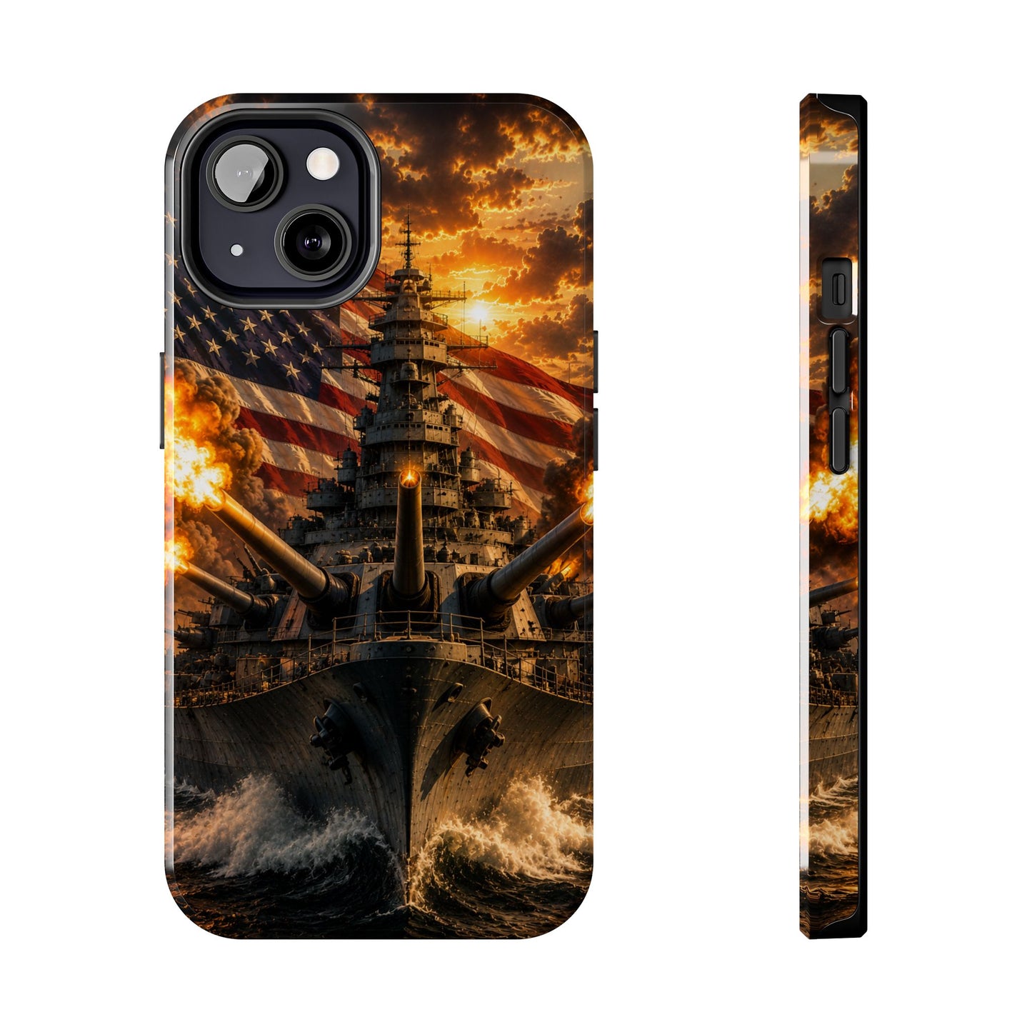 Battleship Flag Phone Case – Tough Patriotic Military iPhone Cover