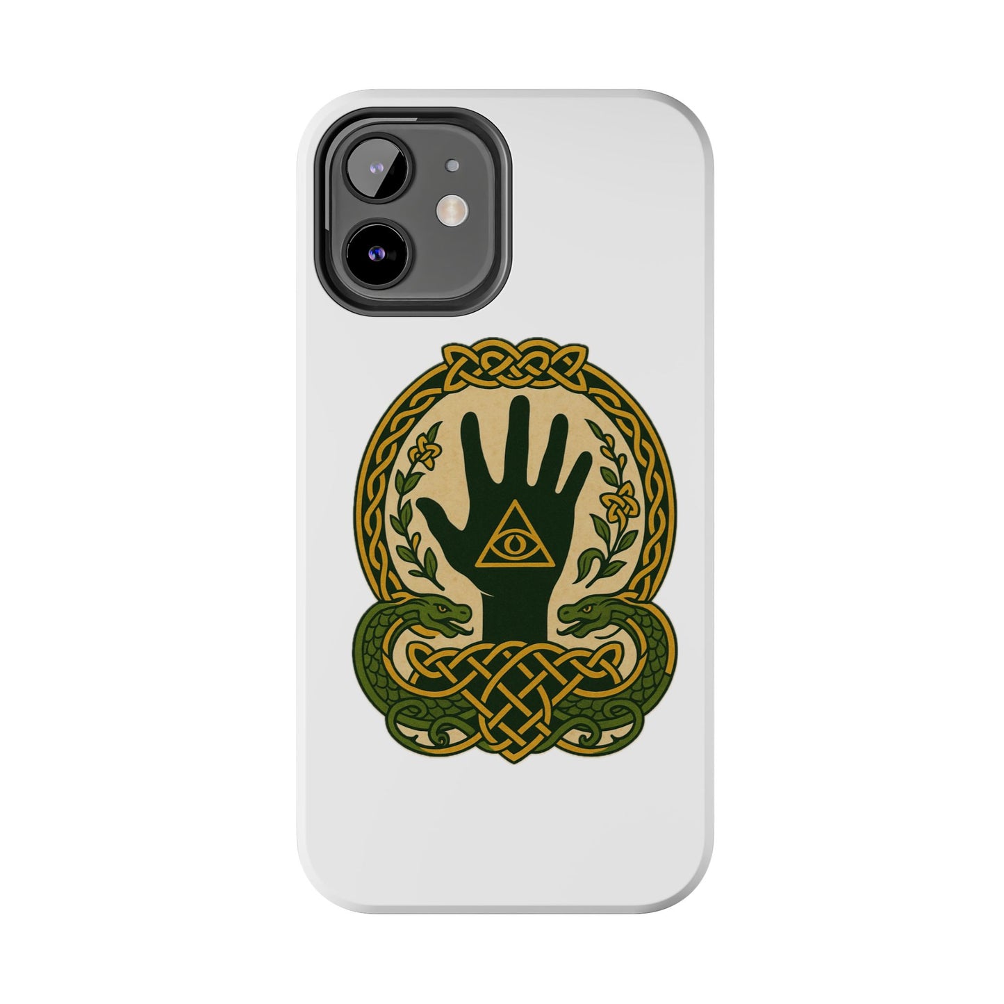 Celtic Eye of Providence Tough Phone Case — Protective Mythic Hand Design