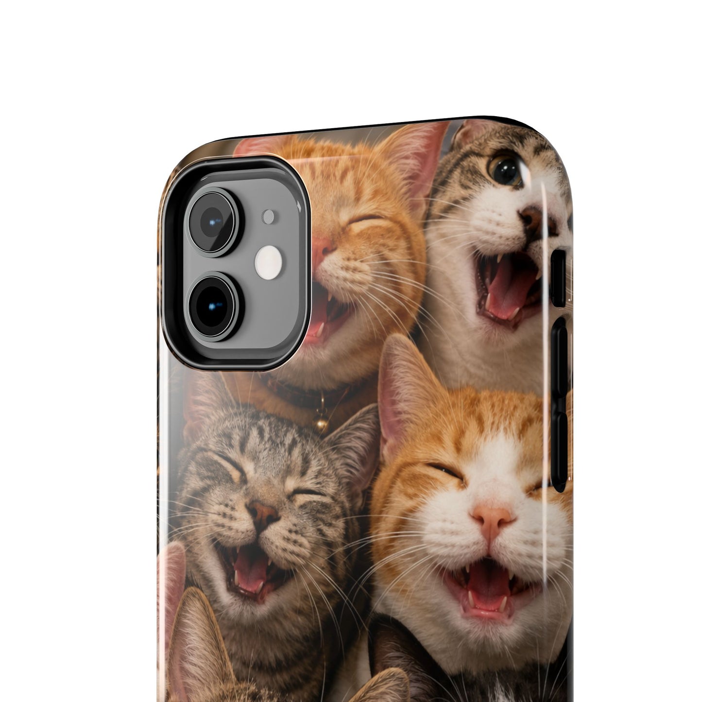 Tough Smiling Cats Collage Phone Case – Cute Cat Faces for iPhone