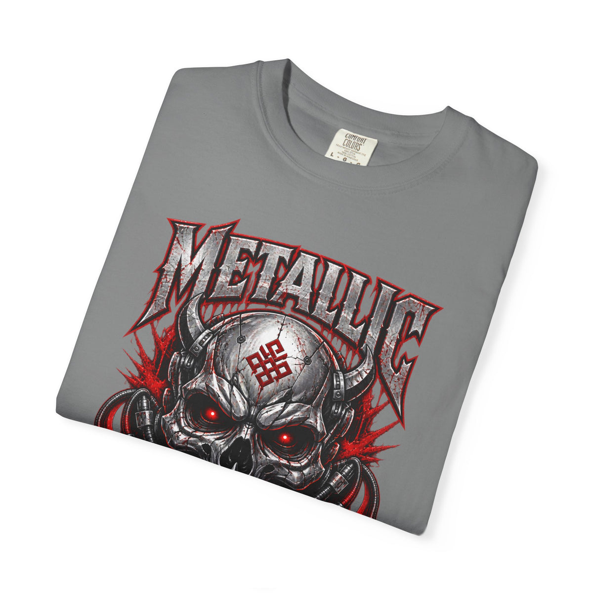 Metallic Souls Skull T-Shirt — Gothic Heavy Metal Band Tee