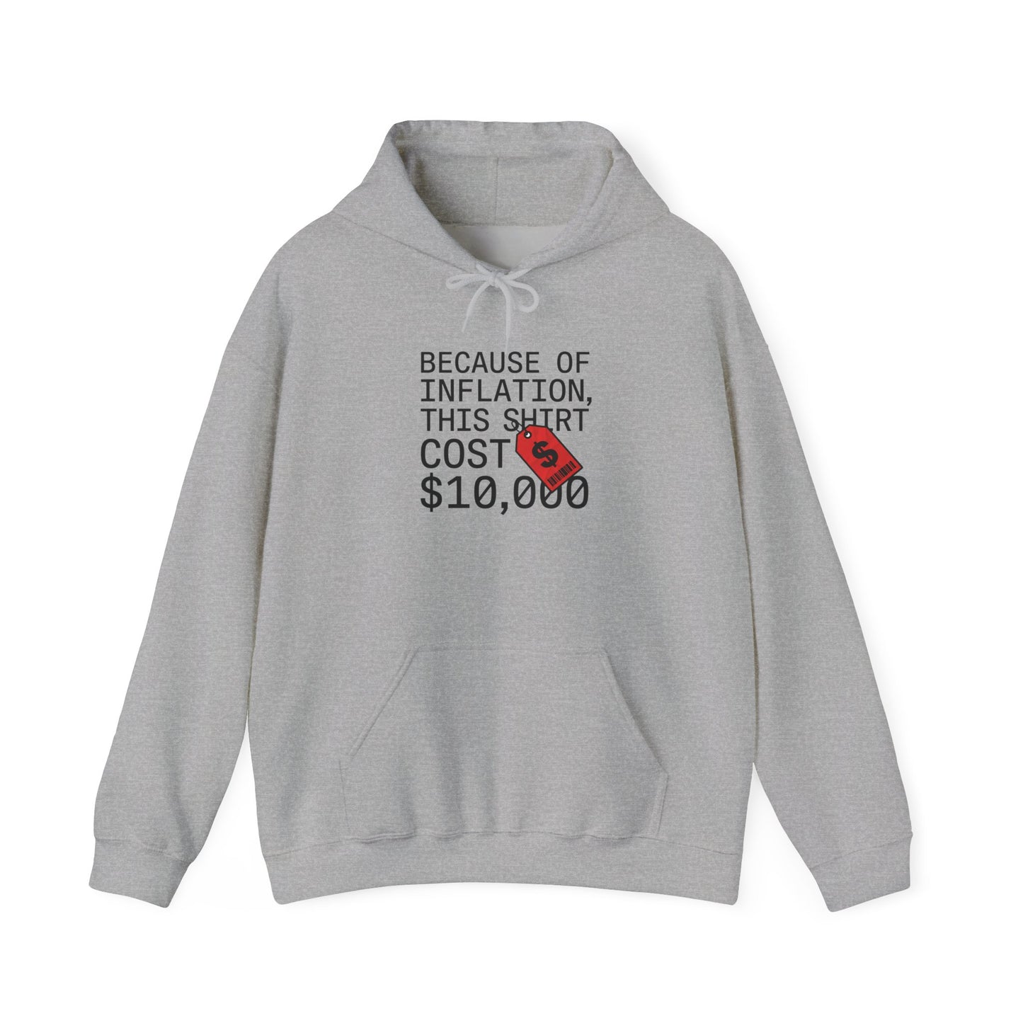 Ironic Money Flex Hoodie | sarcastic text, streetwear satire