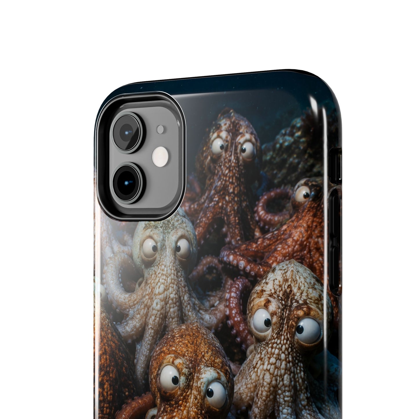 Octopus Cluster Tough Phone Case — Cute Underwater Sea Creature Protection