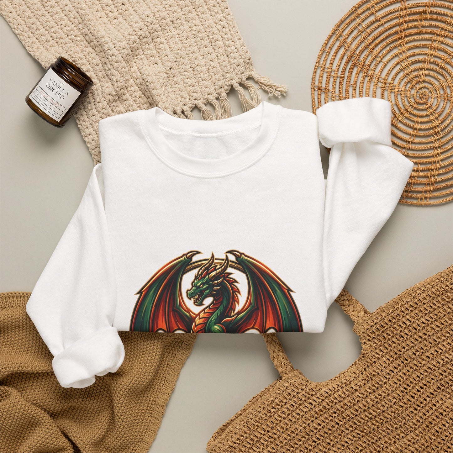 Dragon emblem Crewneck Sweatshirt | fantasy art, tattoo style