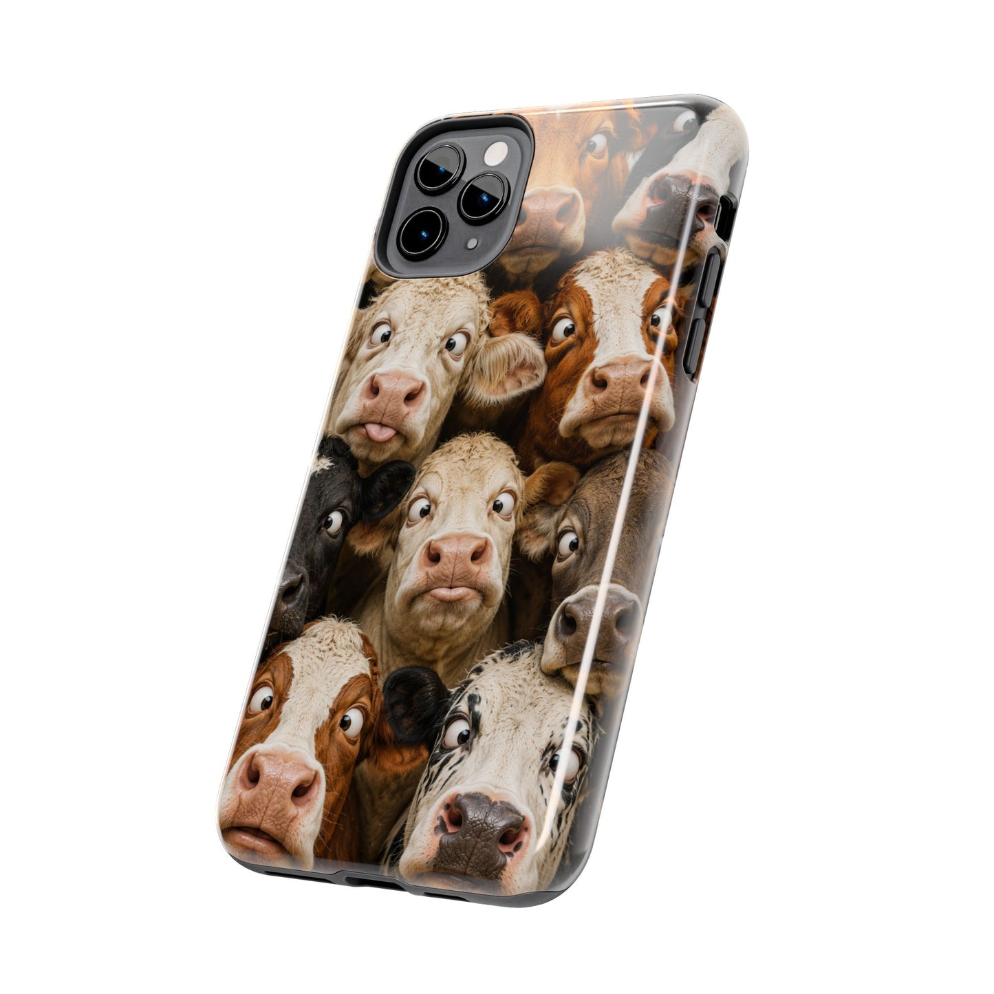 Cow Collage Tough Phone Case — Funny Farm Animal Protective Phone Cover