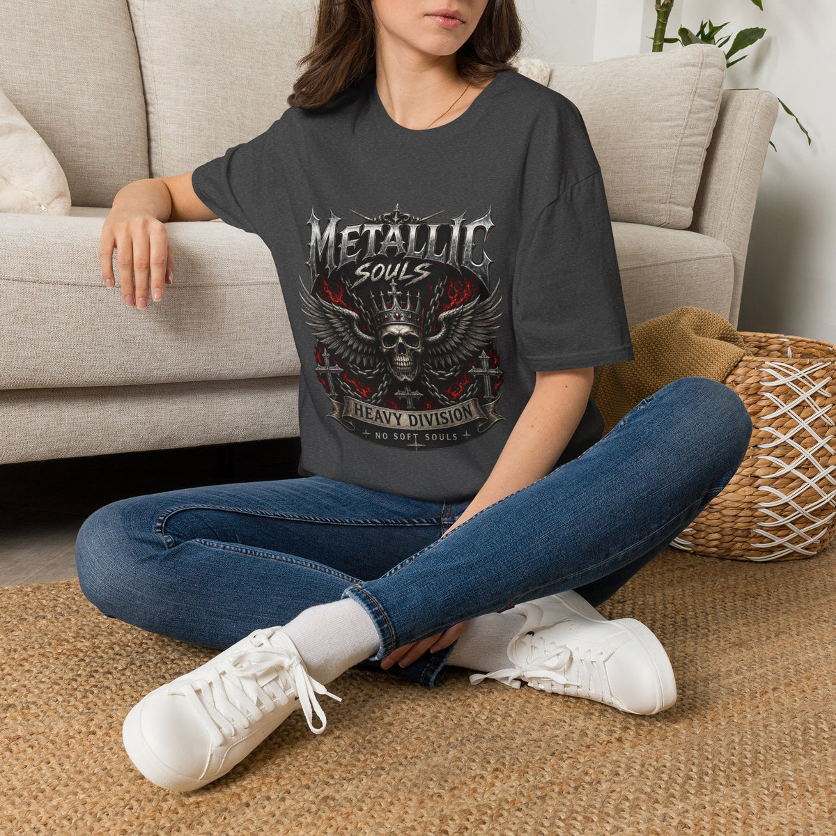 Metallic Souls Skull Tee — Heavy Metal Band Graphic T-Shirt