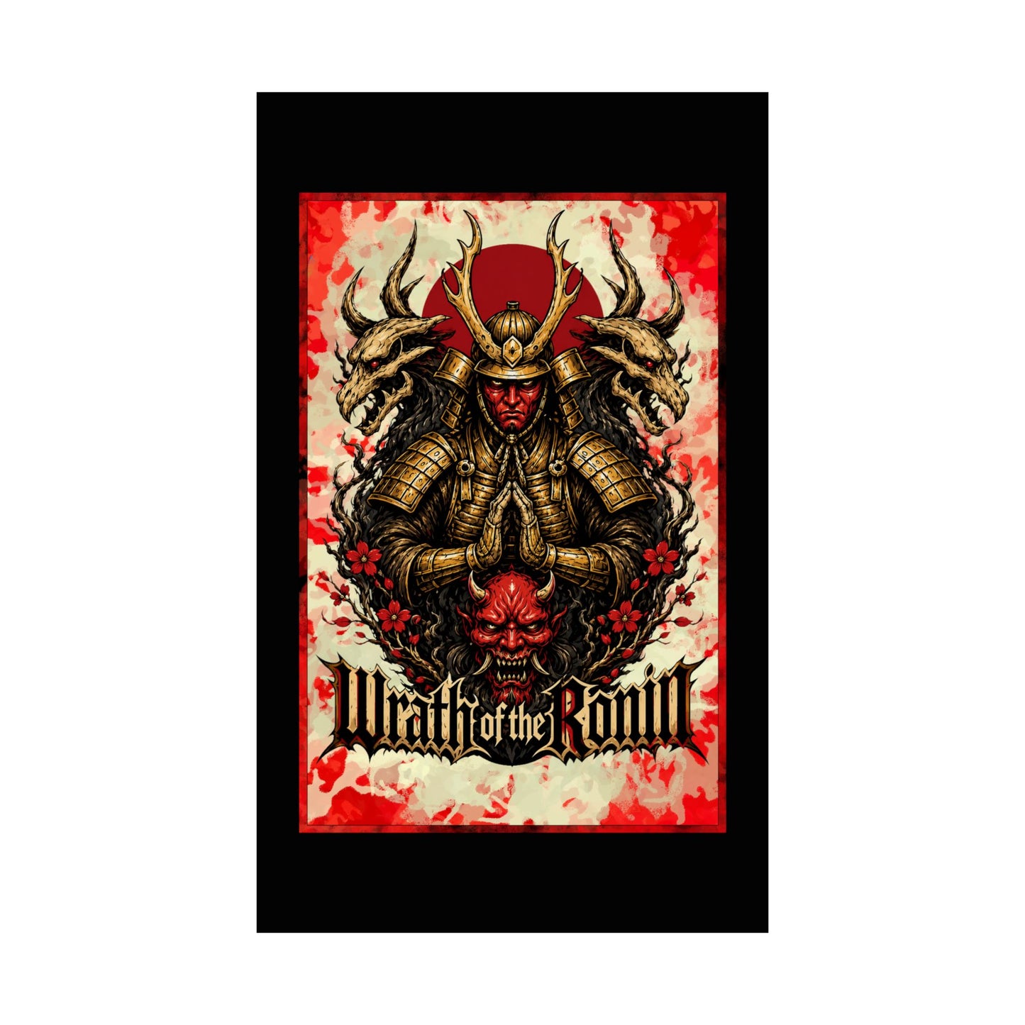 Samurai Wrath Poster — 'Wrath of the Ronin' Matte Vertical Art Print