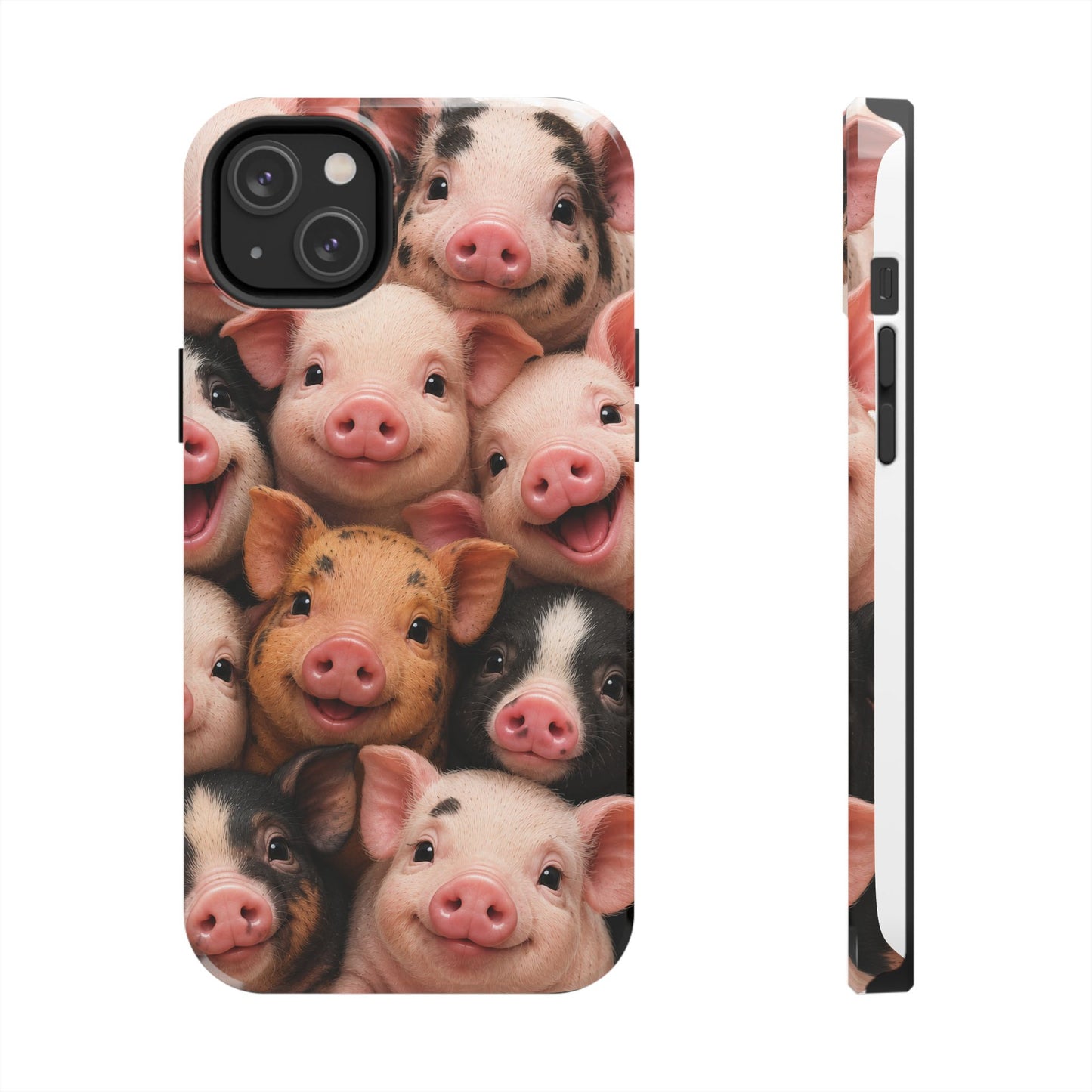 Pig Faces Tough Phone Case — Cute Farm Animal iPhone Protective Cover