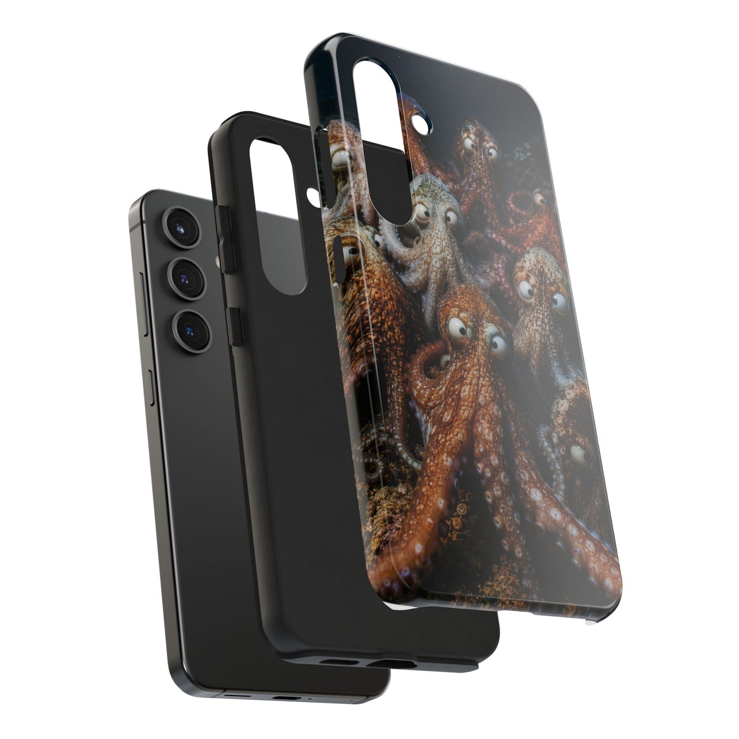 Octopus Cluster Tough Phone Case — Cute Underwater Sea Creature Protection