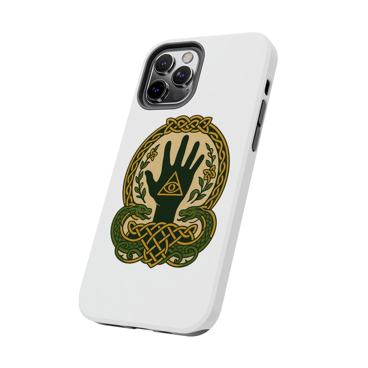 Celtic Eye of Providence Tough Phone Case — Protective Mythic Hand Design