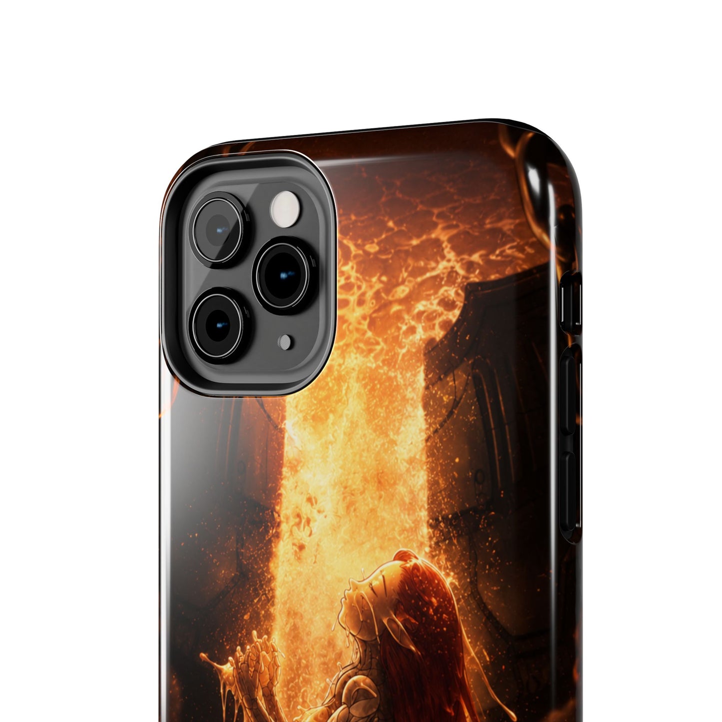 Fiery Phoenix Phone Case — Tough Protective iPhone Cover with Flame Warrior Art