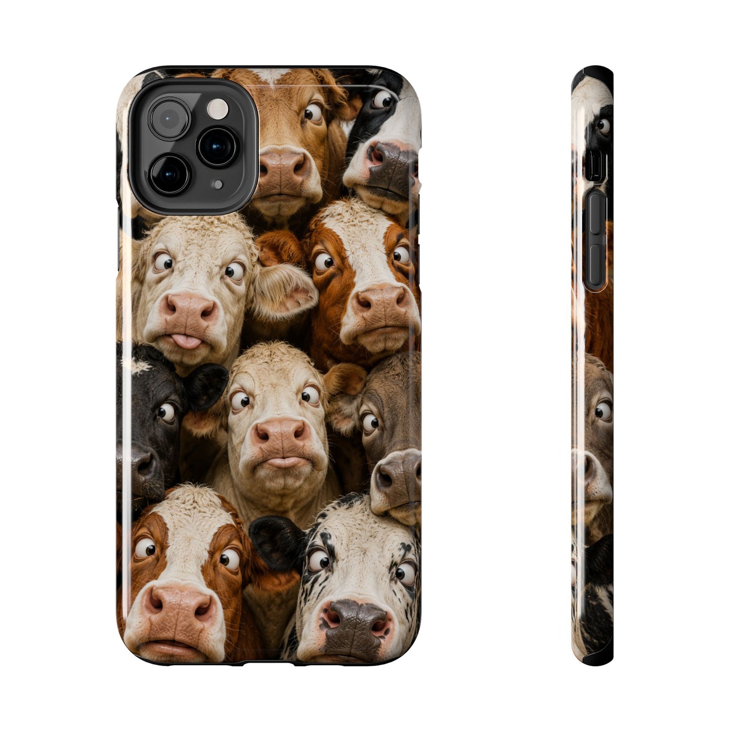 Cow Collage Tough Phone Case — Funny Farm Animal Protective Phone Cover