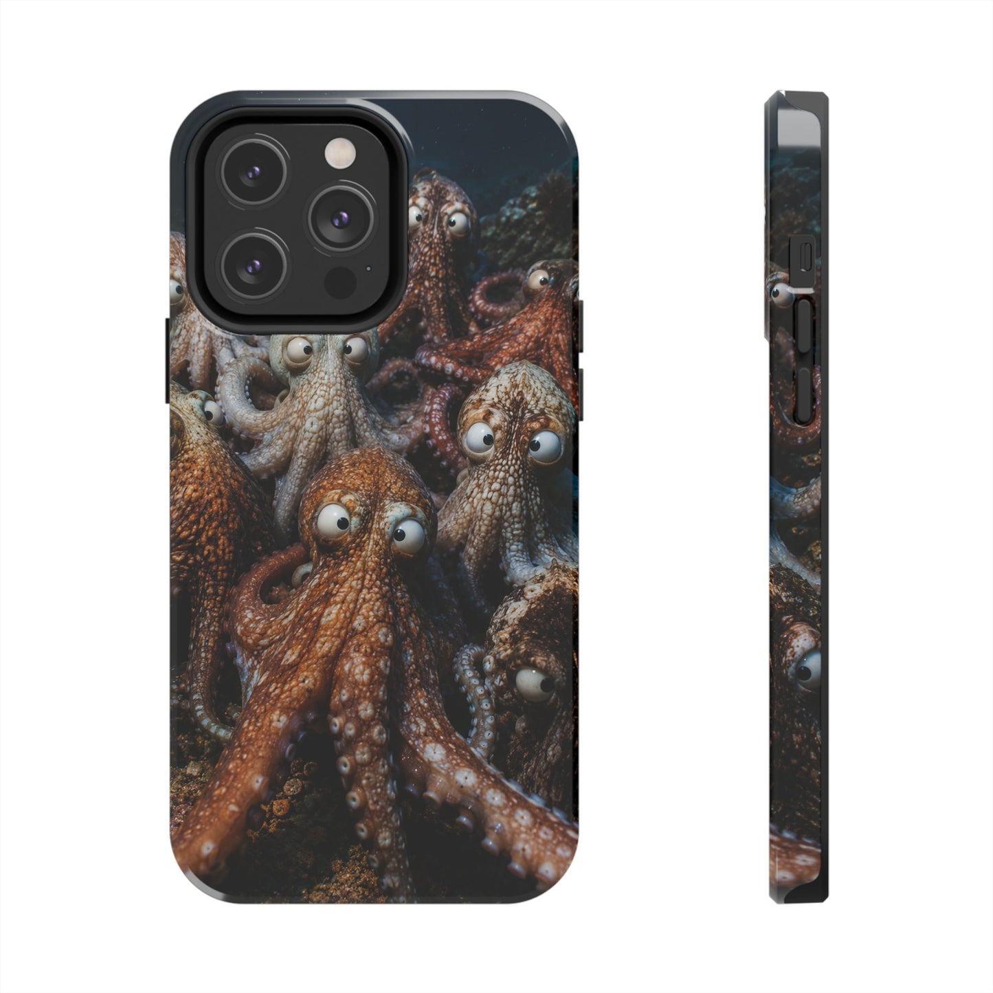 Octopus Cluster Tough Phone Case — Cute Underwater Sea Creature Protection