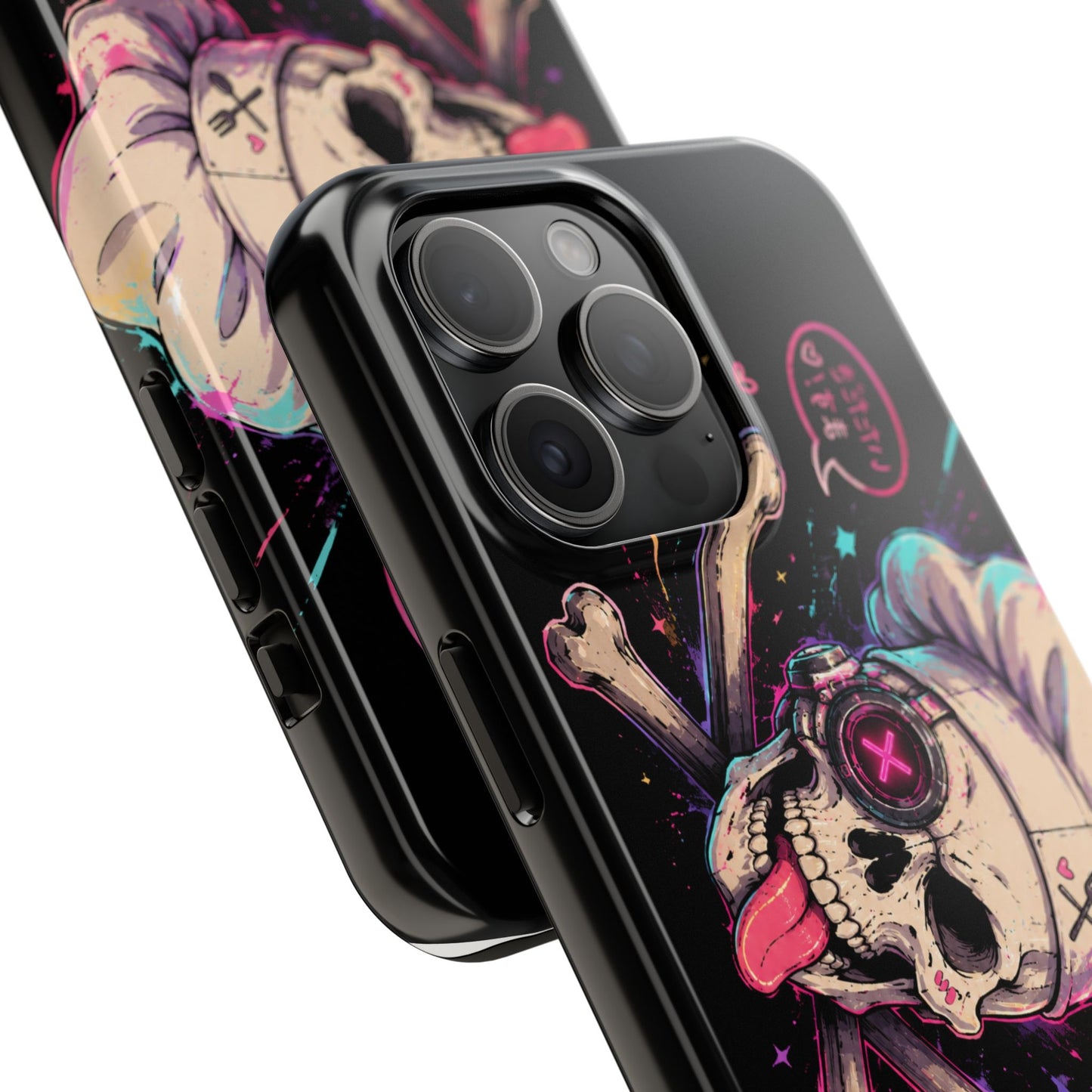 Skull & Crossbones Tough Phone Case — Neon Kawaii Punk Protection