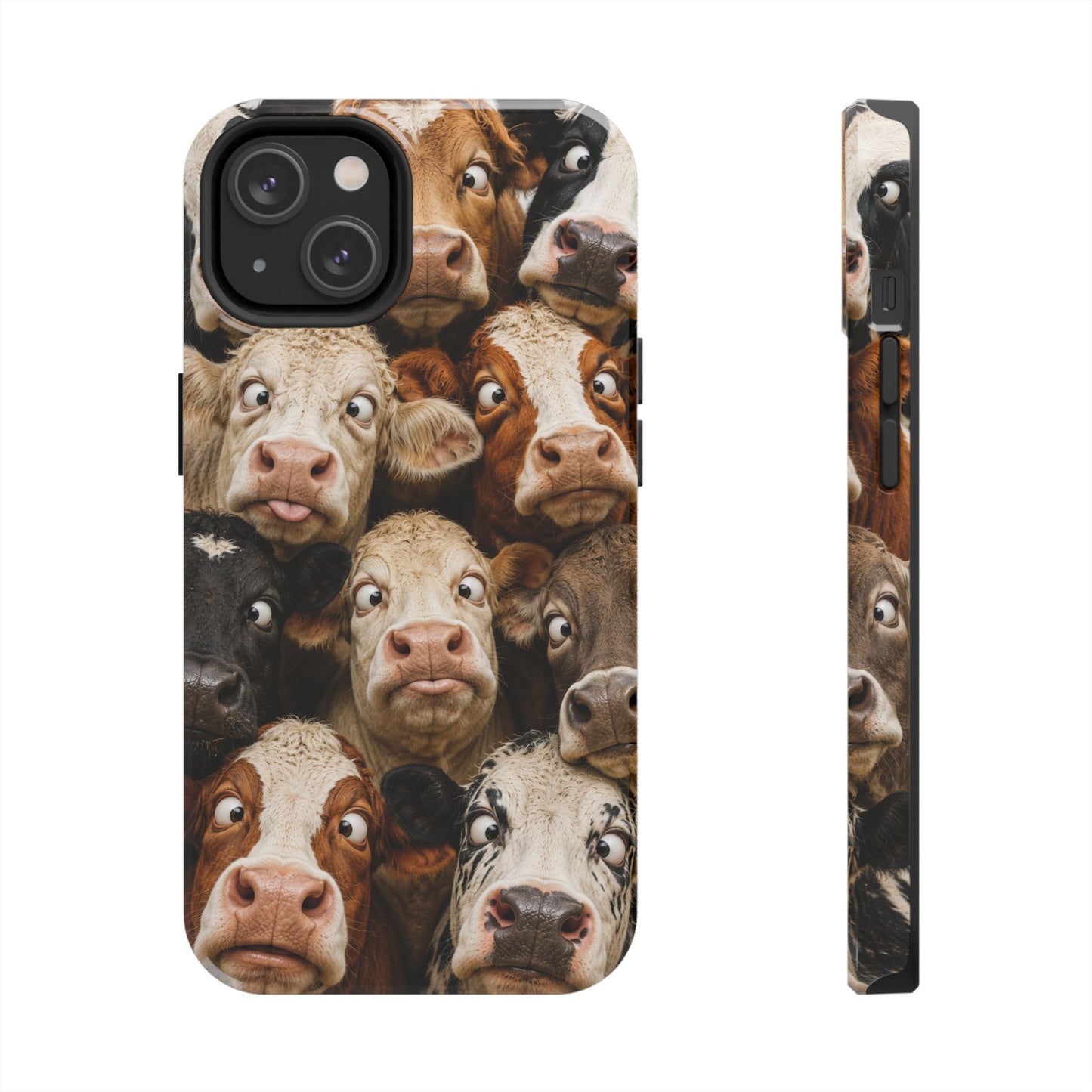 Cow Collage Tough Phone Case — Funny Farm Animal Protective Phone Cover