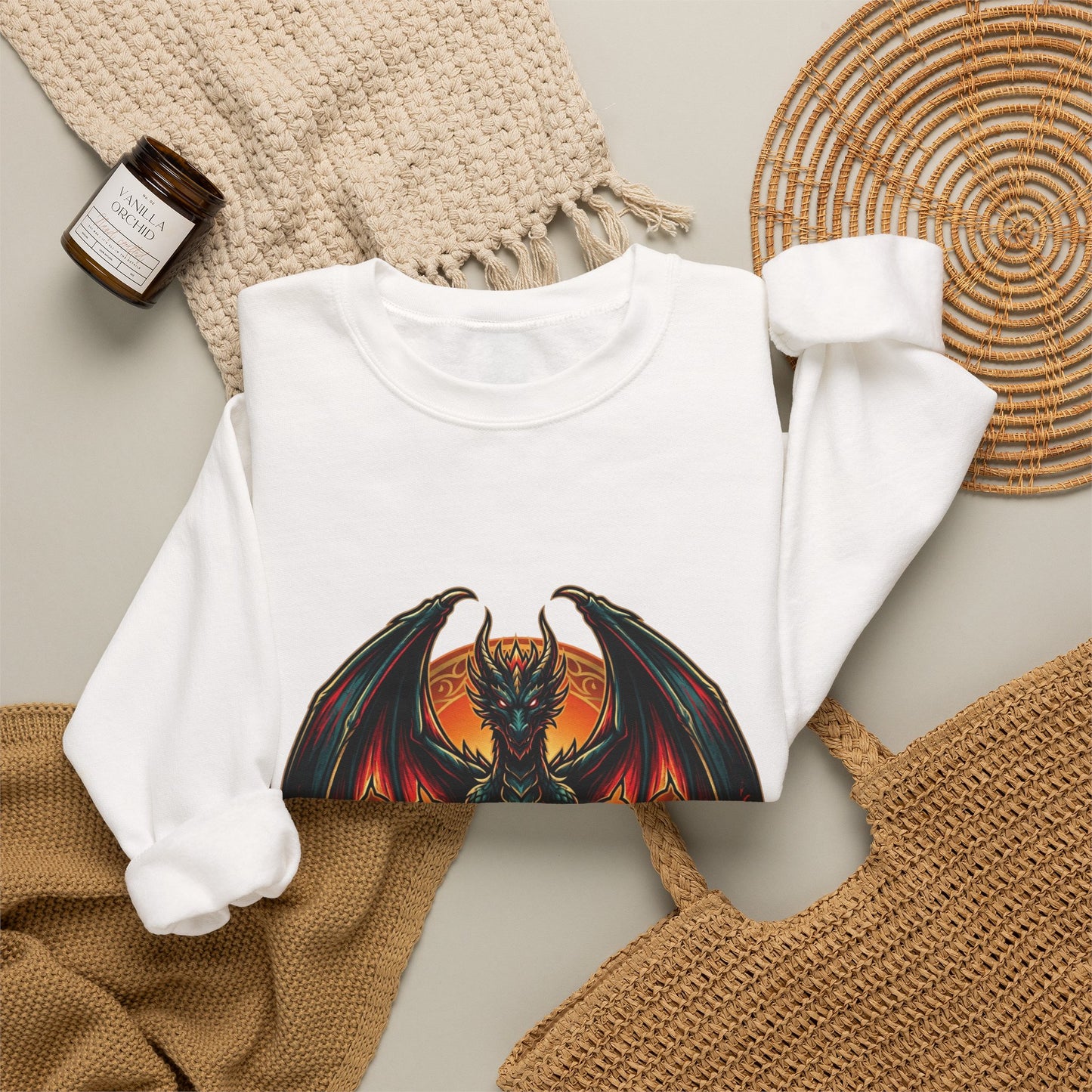 Dragon Soul Crewneck Sweatshirt | dragon, fantasy art, tattoo style