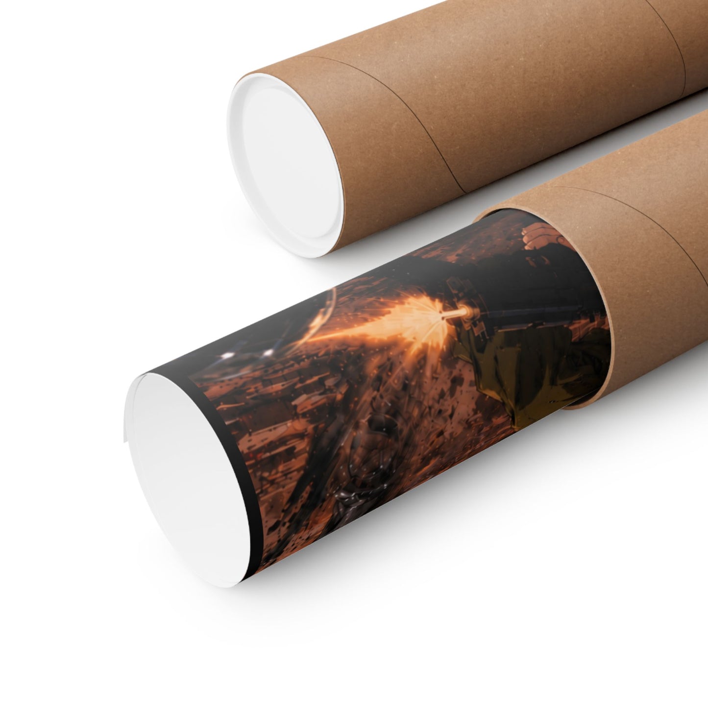 Metallic Souls Poster — Anime Sci‑Fi Action Matte Vertical Print